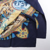Secondhand Hermès Carré 90 "CAVALIERS PEULS" Silk handkerchief in Navy Blue