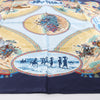 Secondhand Hermès Carré 90 "CAVALIERS PEULS" Silk handkerchief in Navy Blue