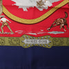Hermès Carré 90 "CHARREADA" Silk handkerchief in Navy Blue x Red Secondhand