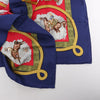 Hermès Carré 90 "CHARREADA" Silk handkerchief in Navy Blue x Red Secondhand