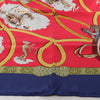 Hermès Carré 90 "CHARREADA" Silk handkerchief in Navy Blue x Red Secondhand