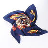 Secondhand Hermès Carré 90 "CHEVAUX DE TRAIT" Silk handkerchief in Navy Blue