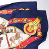 Hermès Carré 90 "CHEVAUX DE TRAIT" Silk handkerchief in Navy Blue Secondhand