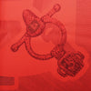 Hermès Carré 90 "ETVDE POVR VNE PARVRE DE GALA" Silk handkerchief in Red Secondhand