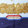 Secondhand Hermès Carré 90 "Emblemes de L'Europe" Silk handkerchief in Navy Blue