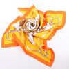 Hermès Carré 90 " FIGURE ARTISTIQUE" 100% Silk Scarf in Orange Secondhand