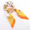 Hermès Carré 90 " FIGURE ARTISTIQUE" 100% Silk Scarf in Orange Secondhand
