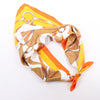 Hermès Carré 90 " FIGURE ARTISTIQUE" 100% Silk Scarf in Orange Secondhand