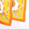 Hermès Carré 90 " FIGURE ARTISTIQUE" 100% Silk Scarf in Orange Secondhand