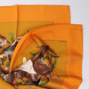 Hermès Carré 90 "GIBIERS" Silk handkerchief in Orange Secondhand