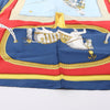 Hermès Carré 90 "GRAND APPARAT" 100% Silk Scarf in Navy x Red Secondhand