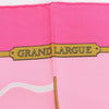 Hermès Carré 90 "GRAND LARGUE" Silk handkerchief in Pink Secondhand