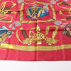 Hermès Carré 90 "GRAND UNIFORME" 100% Silk Scarf in Burgundy Secondhand