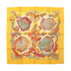 Hermès Carré 90 "GRANDS FONDS" Silk handkerchief in Yellow Secondhand