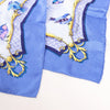 Secondhand Hermès Carré 90 "LA CLE des CHAMPS" Silk handkerchief in Blue