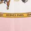 Hermès Carré 90 "LA PROMENADE DE LONGCHAMPS" Silk handkerchief in Pink Secondhand
