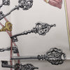 Hermès Carré 90 "LES CLES" 100% Silk Scarf in Pink Secondhand