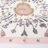 Hermès Carré 90 "LES CLES" 100% Silk Scarf in Pink Secondhand