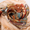 Hermès Carré 90 "LES DOMES CELESTES" Silk handkerchief in Brown Secondhand