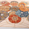 Hermès Carré 90 "LES DOMES CELESTES" Silk handkerchief in Brown Secondhand