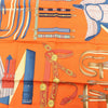 Hermès Carré 90 "LETTRES EQUESTRES" 100% Silk Scarf in Orange Secondhand