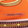 Hermès Carré 90 "LETTRES EQUESTRES" 100% Silk Scarf in Orange Secondhand