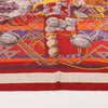 Hermès Carré 90 "LUJO CRIOLLO" Cashmere & Silk handkerchief in Red Secondhand