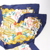 Hermès Carré 90 "LUNAPARK" Silk handkerchief in Navy Blue Secondhand