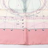 Hermès Carré 90 "La Musique Des Spheres" 100% Silk Scarf in Pink Secondhand