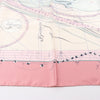 Hermès Carré 90 "La Musique Des Spheres" 100% Silk Scarf in Pink Secondhand
