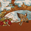 Hermès Carré 90 "Les Quatre Saisons" Silk handkerchief in Brown Secondhand