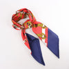 Hermès Carré 90 "MORS&FILETS" Silk handkerchief in Red x Navy Blue Secondhand