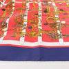 Hermès Carré 90 "MORS&FILETS" Silk handkerchief in Red x Navy Blue Secondhand