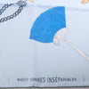 Hermès Carré 90 "Nous Sommes Inséparables" Silk handkerchief in Blue Secondhand