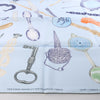 Hermès Carré 90 "Nous Sommes Inséparables" Silk handkerchief in Blue Secondhand