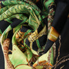 Secondhand Hermès Carré 90 "Nouvelle Coledonie" Silk handkerchief in Black x Green