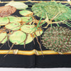 Secondhand Hermès Carré 90 "Nouvelle Coledonie" Silk handkerchief in Black x Green