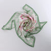 Secondhand Hermès Carré 90 "OEillets sauvages" Silk handkerchief in Green
