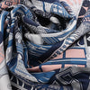 Hermès Carré 90 "Objets de Curiosite" Silk handkerchief in Blue x Gray Secondhand