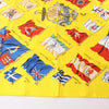 Hermès Carré 90 "PAVOIS" 100% Silk Scarf in Yellow Secondhand