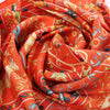Secondhand Hermès Carré 90 "Peuple du Vent" Silk handkerchief in Orange