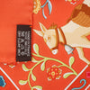 Secondhand Hermès Carré 90 "Peuple du Vent" Silk handkerchief in Orange