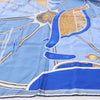 Secondhand Hermès Carré 90 "Projet De Voiture" Silk handkerchief in Blue
