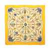 Hermès Carré 90 "Qu'importe le flacon" 100% Silk Scarf in Yellow Secondhand