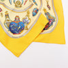Hermès Carré 90 "Qu'importe le flacon" 100% Silk Scarf in Yellow Secondhand