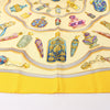 Hermès Carré 90 "Qu'importe le flacon" 100% Silk Scarf in Yellow Secondhand