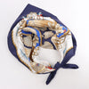 Hermès Carré 90 "RAILING" Silk handkerchief in Navy Blue Secondhand