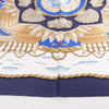 Hermès Carré 90 "RAILING" Silk handkerchief in Navy Blue Secondhand