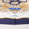 Hermès Carré 90 "RAILING" Silk handkerchief in Navy Blue Secondhand