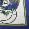 Hermès Carré 90 "LES VOITURES A TRANSFORMATION" Silk handkerchief in Blue Secondhand